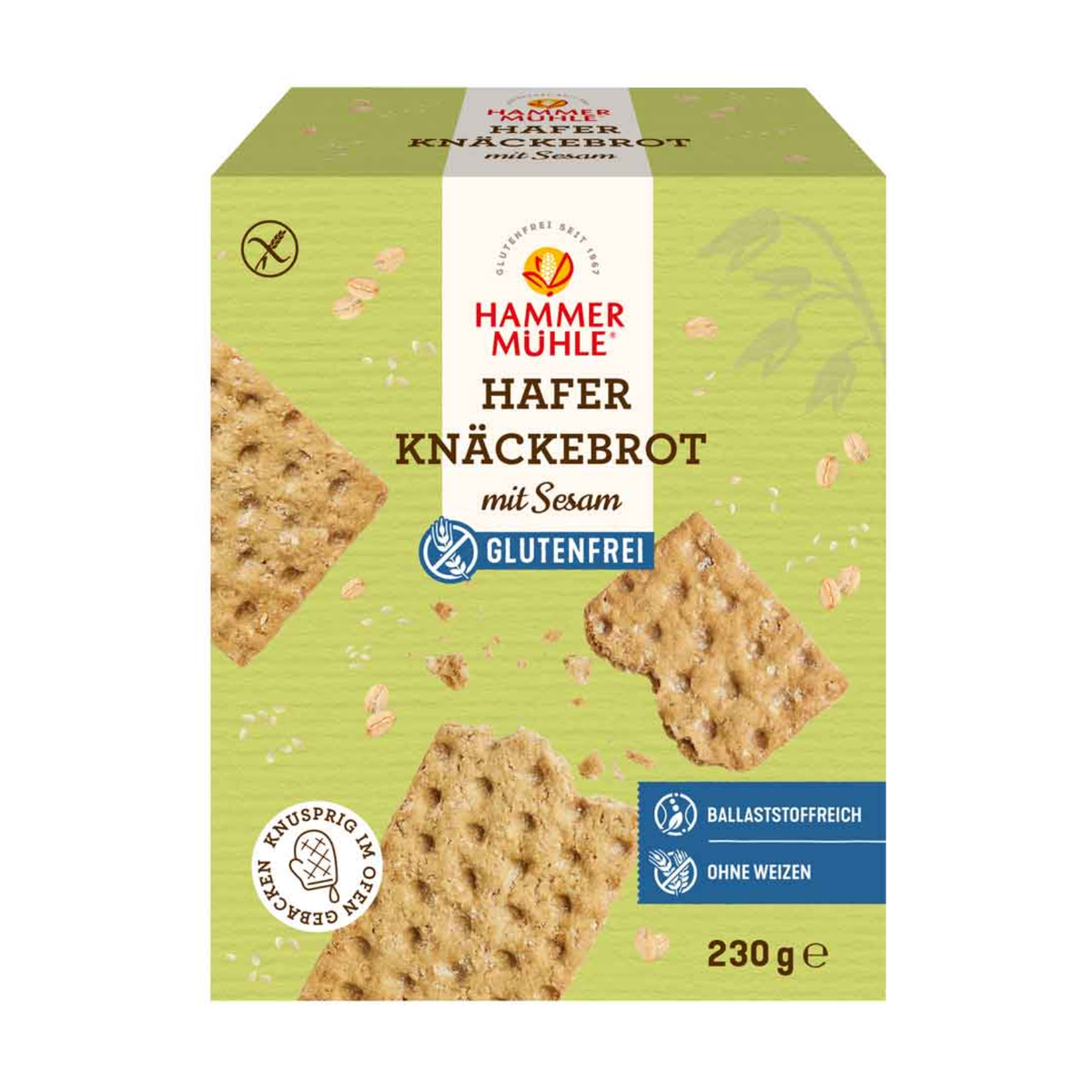 Hammermühle Овёс хлебцы, кунжут 230g