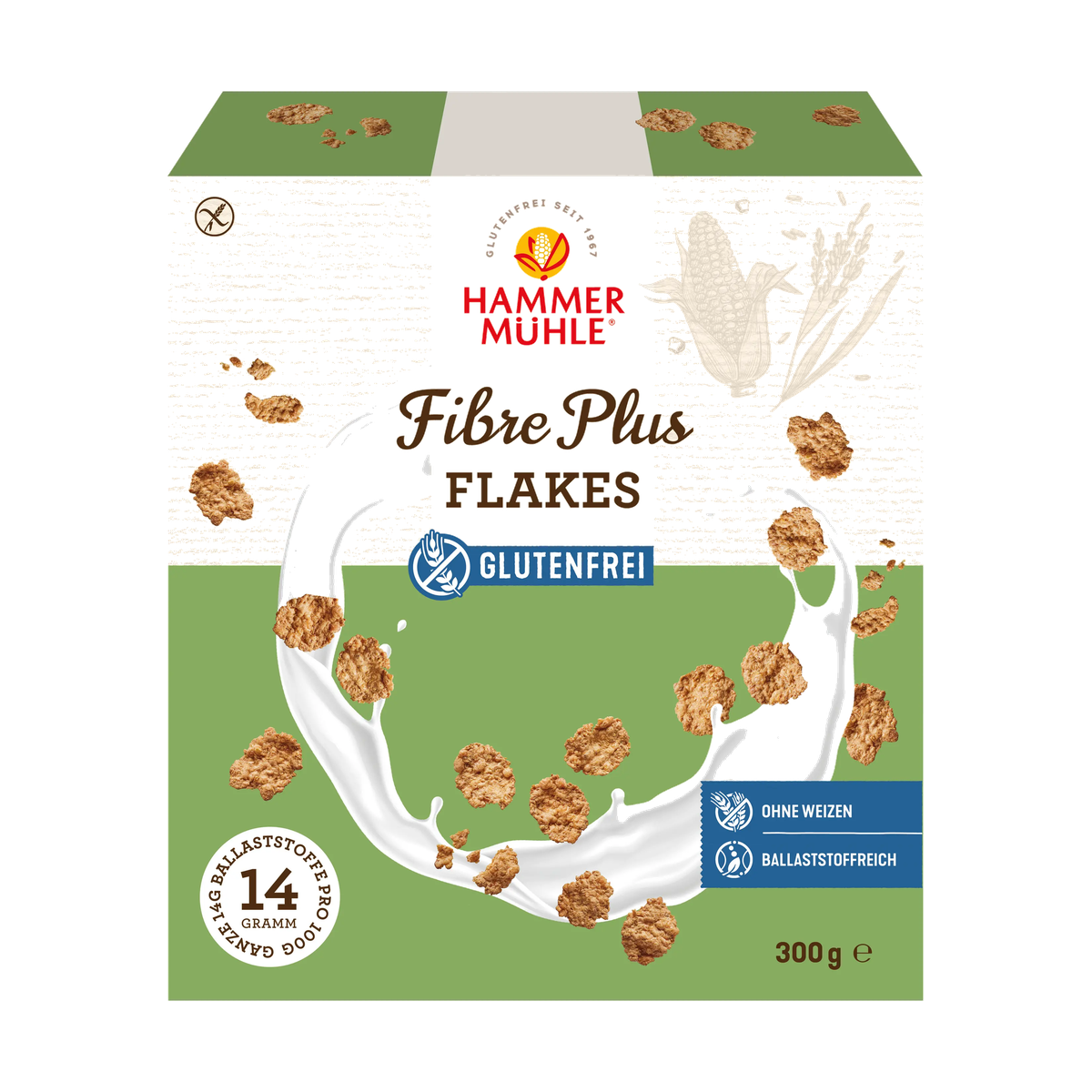 Hammermühle Frühstücksflakes mit Maiskleie 300g