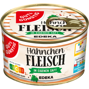 GUT&GÜNSTIG Hähnchenfleisch in eigenem Saft 300g QS ITW