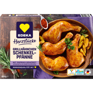 EDEKA Herzstücke Grillhähnchenschenkel-Pfanne 1,1kg VLOG QS ITW