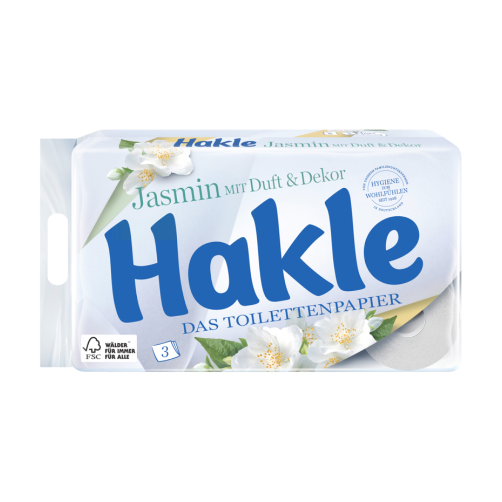 Hakle Toilettenpapier Jasmin 3-lagig 8x150BL