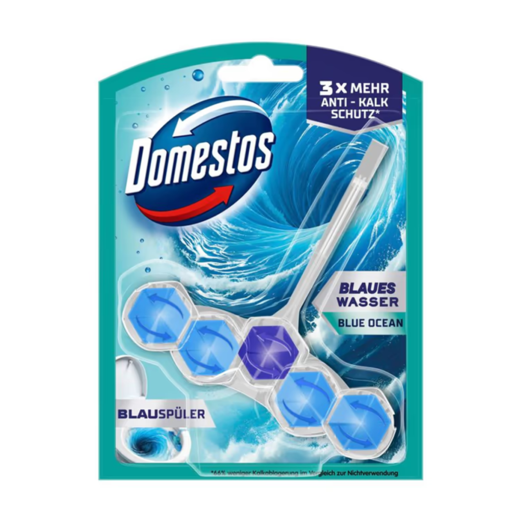 Domestos WC Stein Power 5 Aktiv Blauspüler Blue Ocean 48g