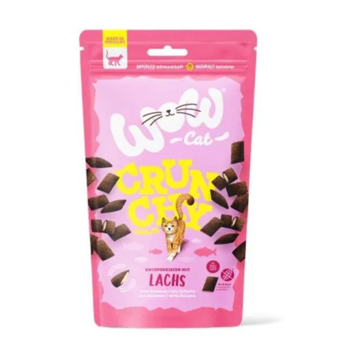WOW Для кошек хрустящий снек, лосось 60g