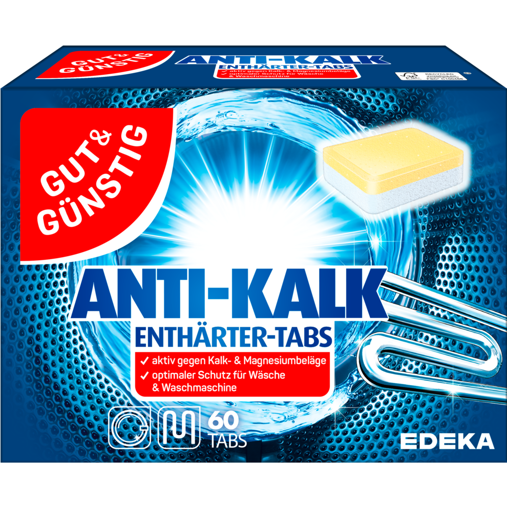 GUT&GÜNSTIG Anti-Kalk Tabs 60x16g