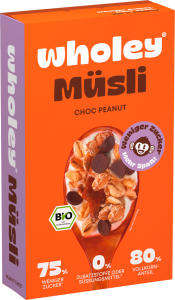 Bio Wholey Good Mood Müsli Choc Peanut 375g