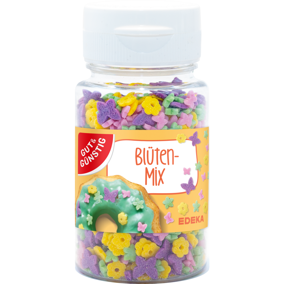 GUT&GÜNSTIG Zuckerstreudekor Blütenmix 60g