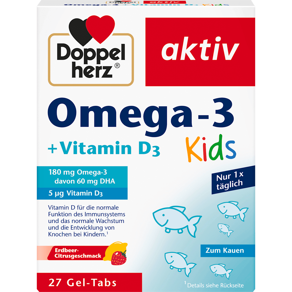 Doppelherz Omega-3 + Vitamin D3 Kids 27Gel-Tabs 35,1g
