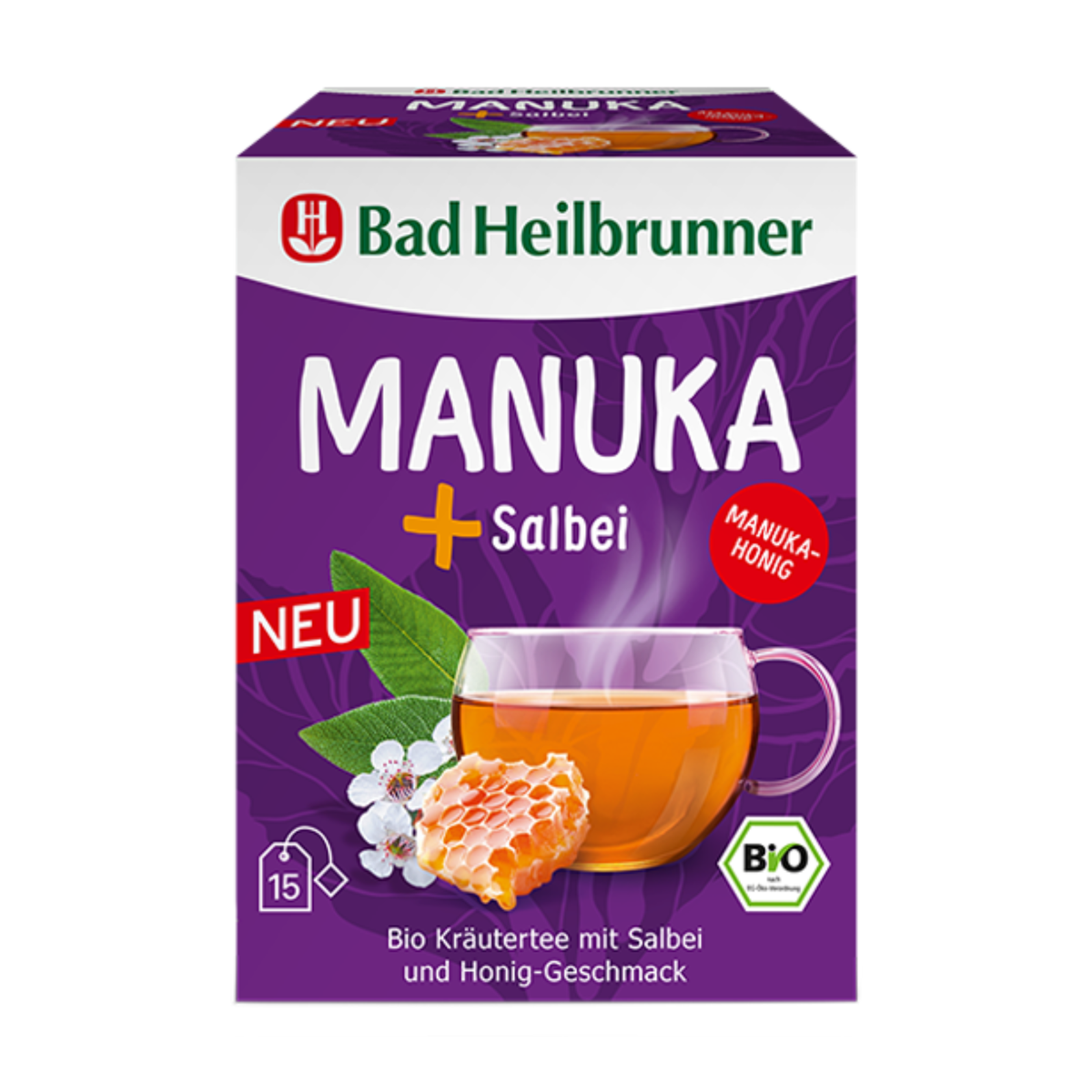 Bio Bad Heilbrunner Kräutertee Manuka+Salbei Tee 15ST 30g