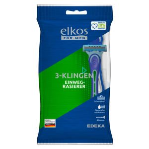 EDEKA elkos for men 3-Klingen Einwegrasierer 8ST