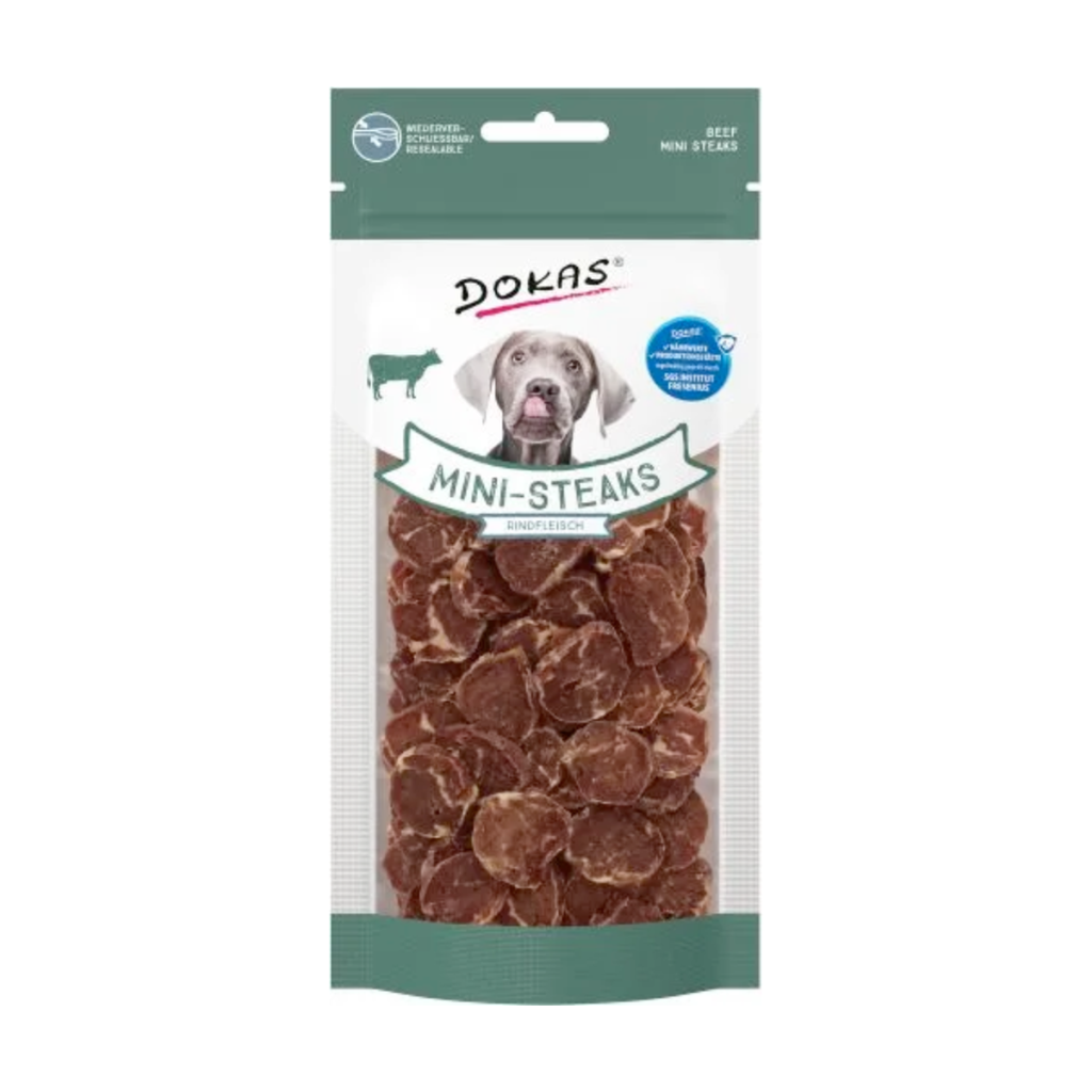 Dokas Mini Steaks Rindfleisch 50g