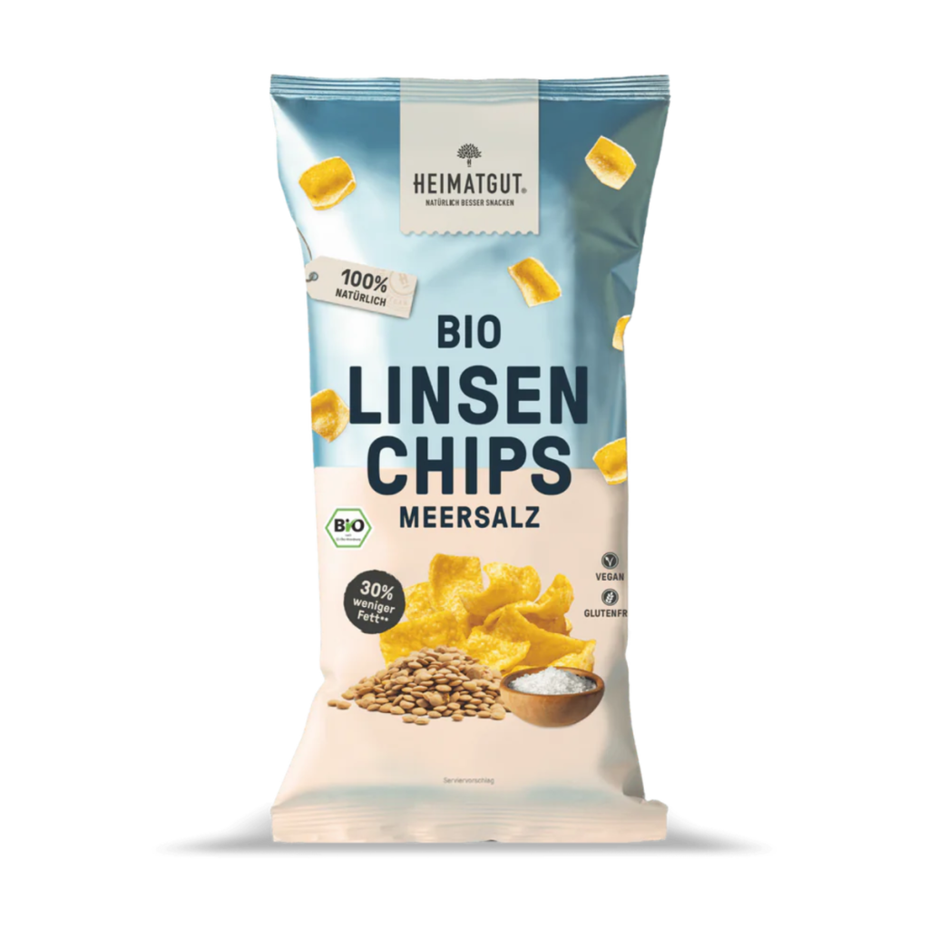 Bio Heimatgut Linsen Chips Meersalz 75g