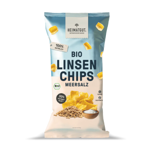 Bio Heimatgut Linsen Chips Meersalz 75g