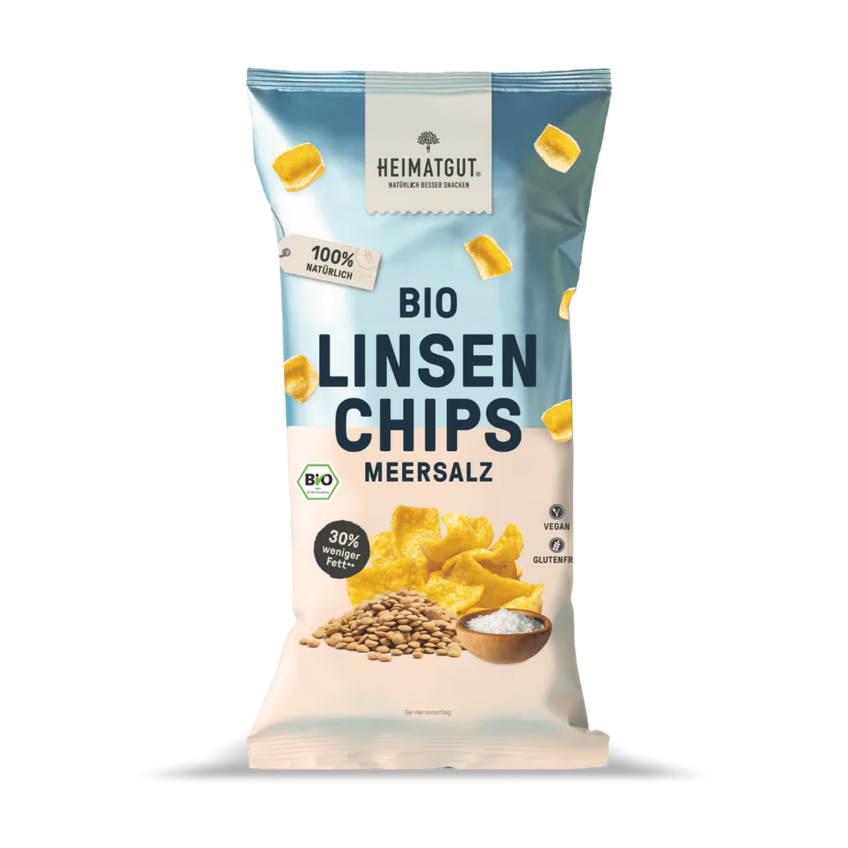 Bio Heimatgut Linsen Chips Meersalz 75g