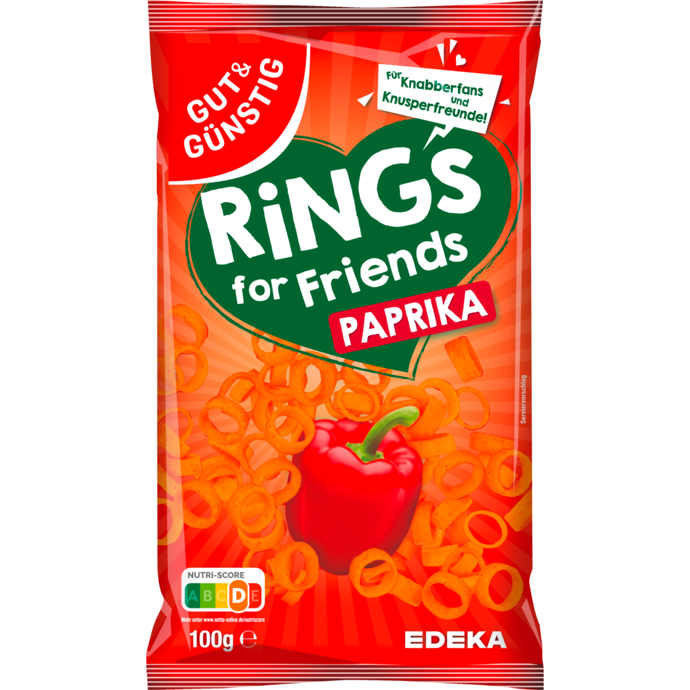 GUT&GÜNSTIG Kartoffelringe Paprika 100g