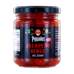 Piquanos Jalapenoringe rot 190g