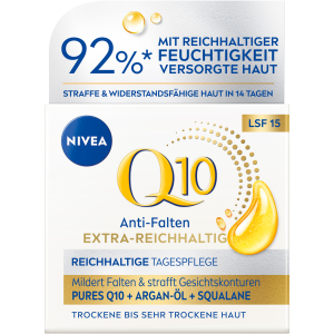 Nivea Q10 Anti-Falten Extra-Reichhaltige Tagespflege Trockene Haut LSF15 50ml