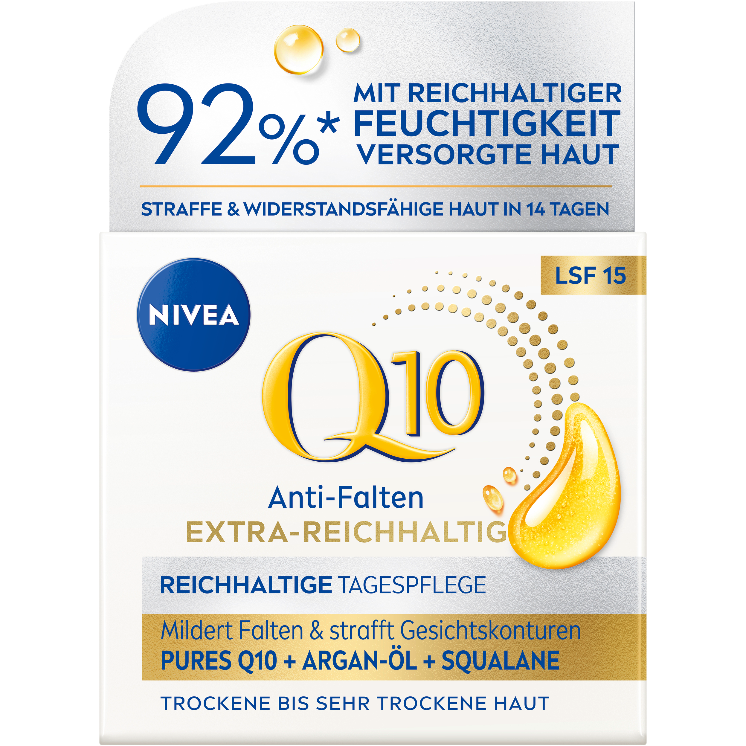 Nivea Q10 Anti-Falten Extra-Reichhaltige Tagespflege Trockene Haut LSF15 50ml