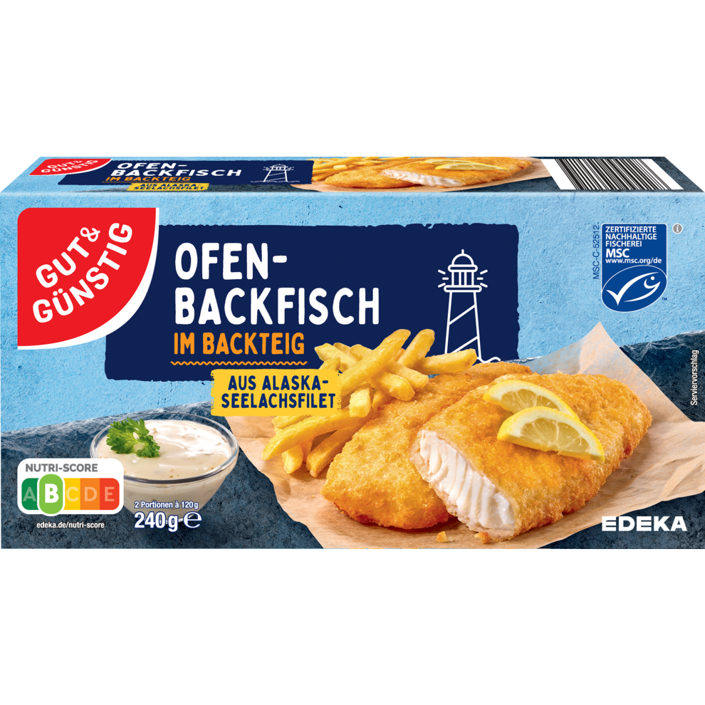MSC GUT&GÜNSTIG Ofenbackfisch 240g