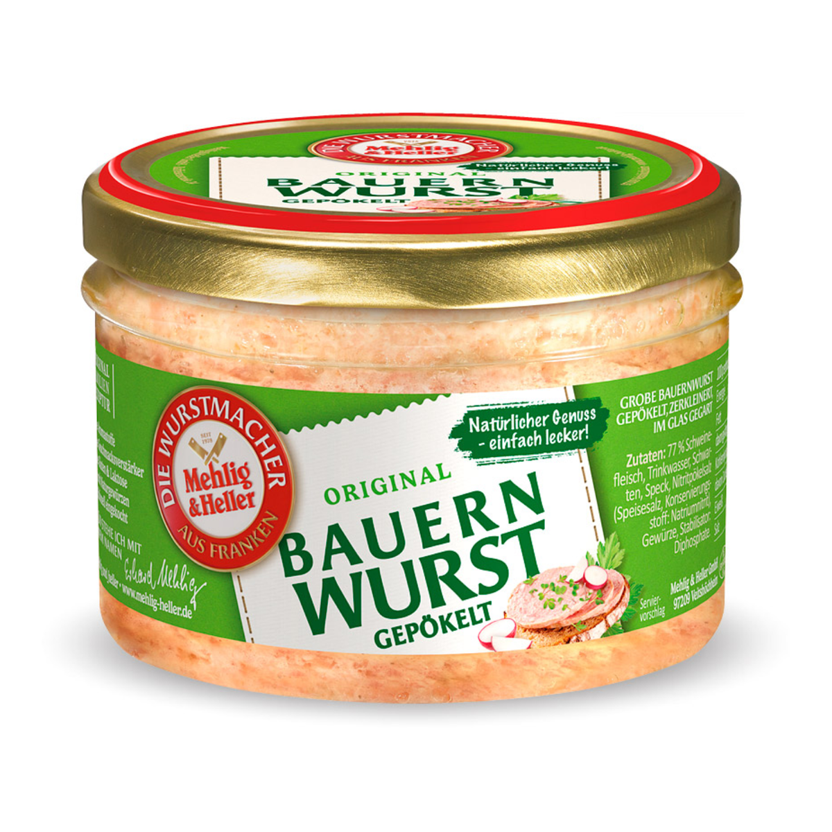 Mehlig&Heller Original Bauernwurst gepökelt 250g