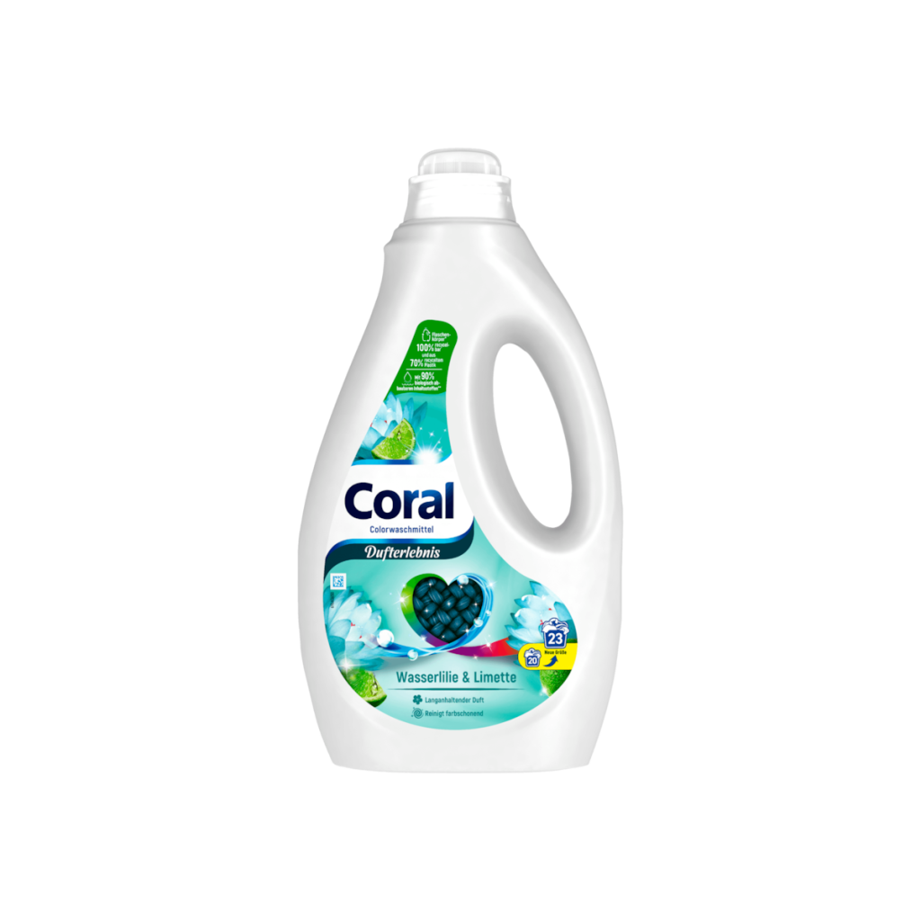 Coral Flüssigwaschmittel Wasserlilie&Limette 23WL 1,15l