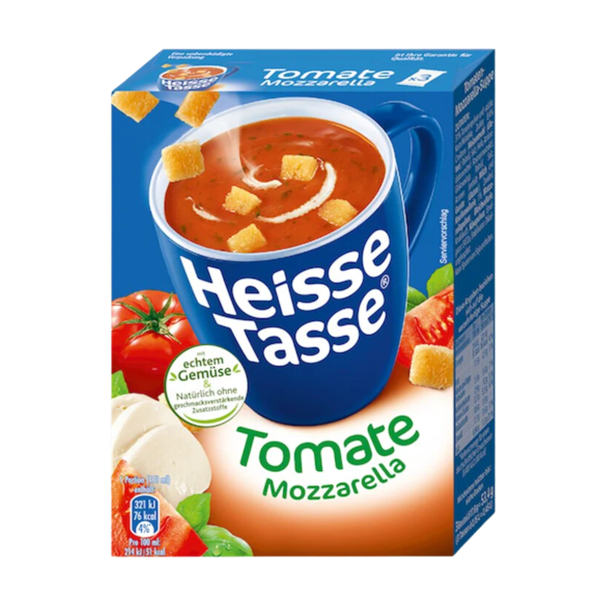 Heisse Tasse Tomate Mozzarella für 600ml 73,6g
