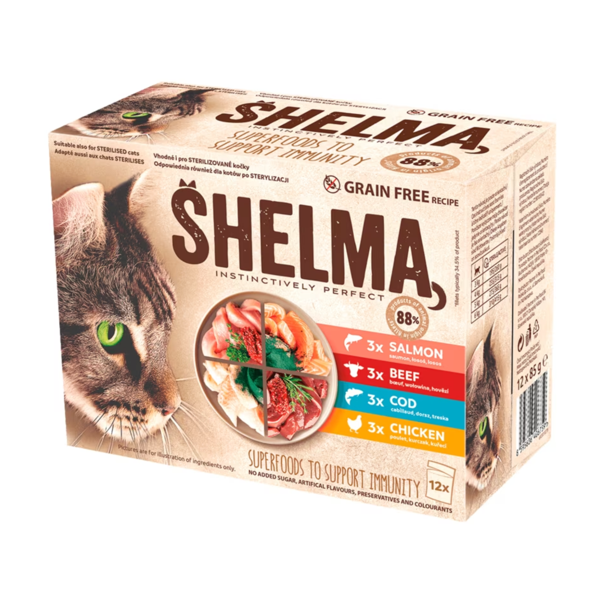 Shelma Meat Fish 12x85g