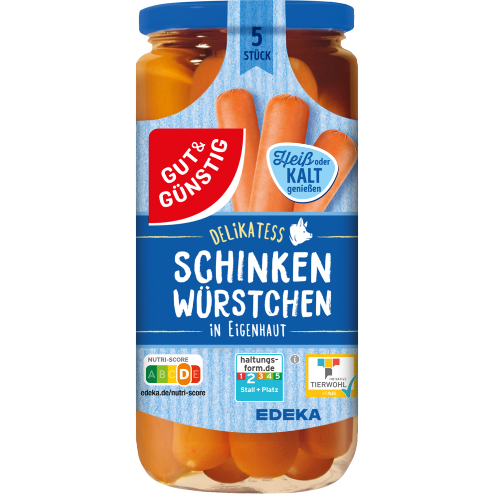 GUT&GÜNSTIG Schinkenwürstchen in Eigenhaut 380g QS ITW