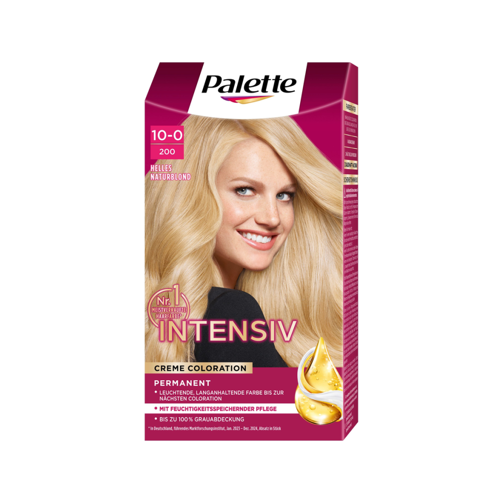 Palette Intensiv Creme Coloration Helles Naturblond 10-0/200