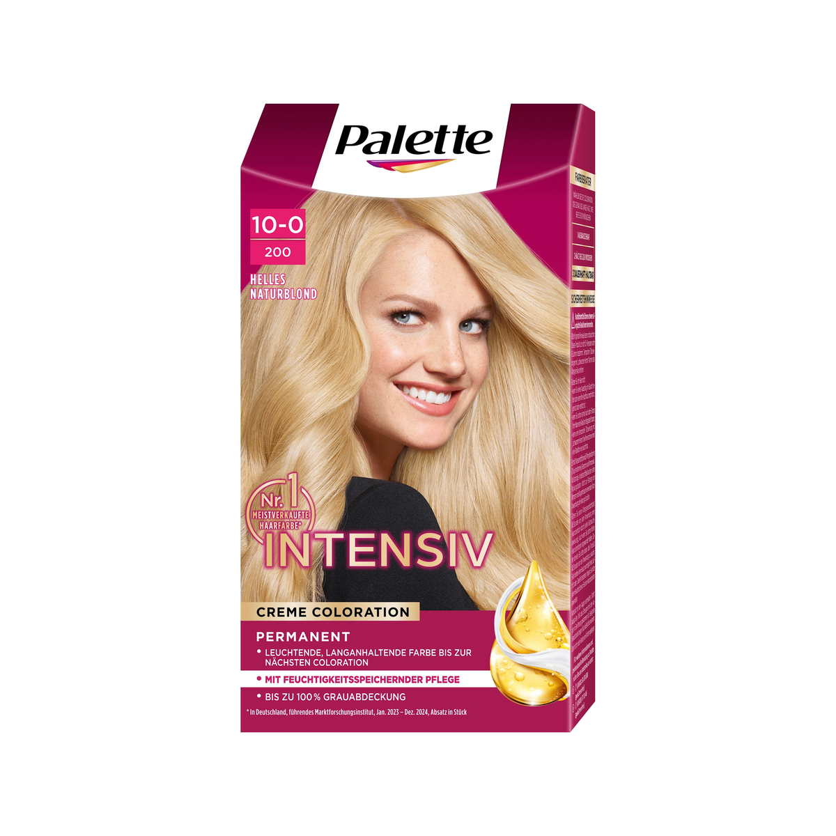 Palette Intensiv Creme Coloration Helles Naturblond 10-0/200