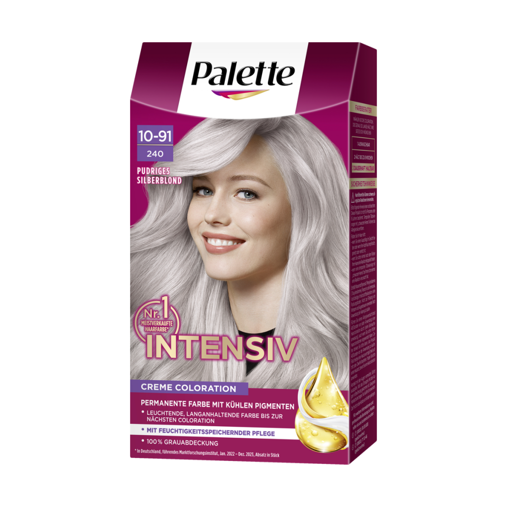 PALETTE Intensiv Creme Coloration Pudriges Silberblond 10-91/240