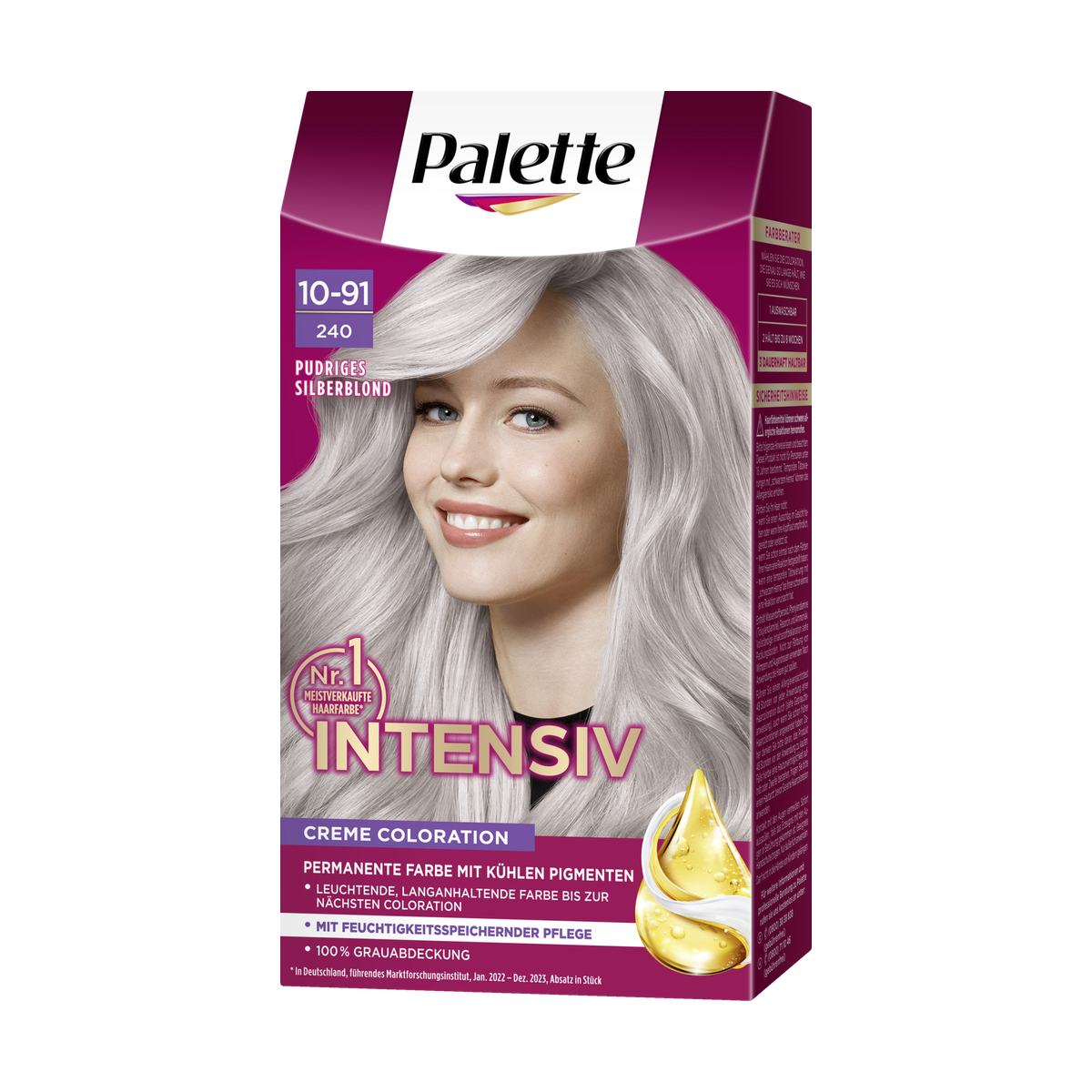 PALETTE Intensiv Creme Coloration Pudriges Silberblond 10-91/240