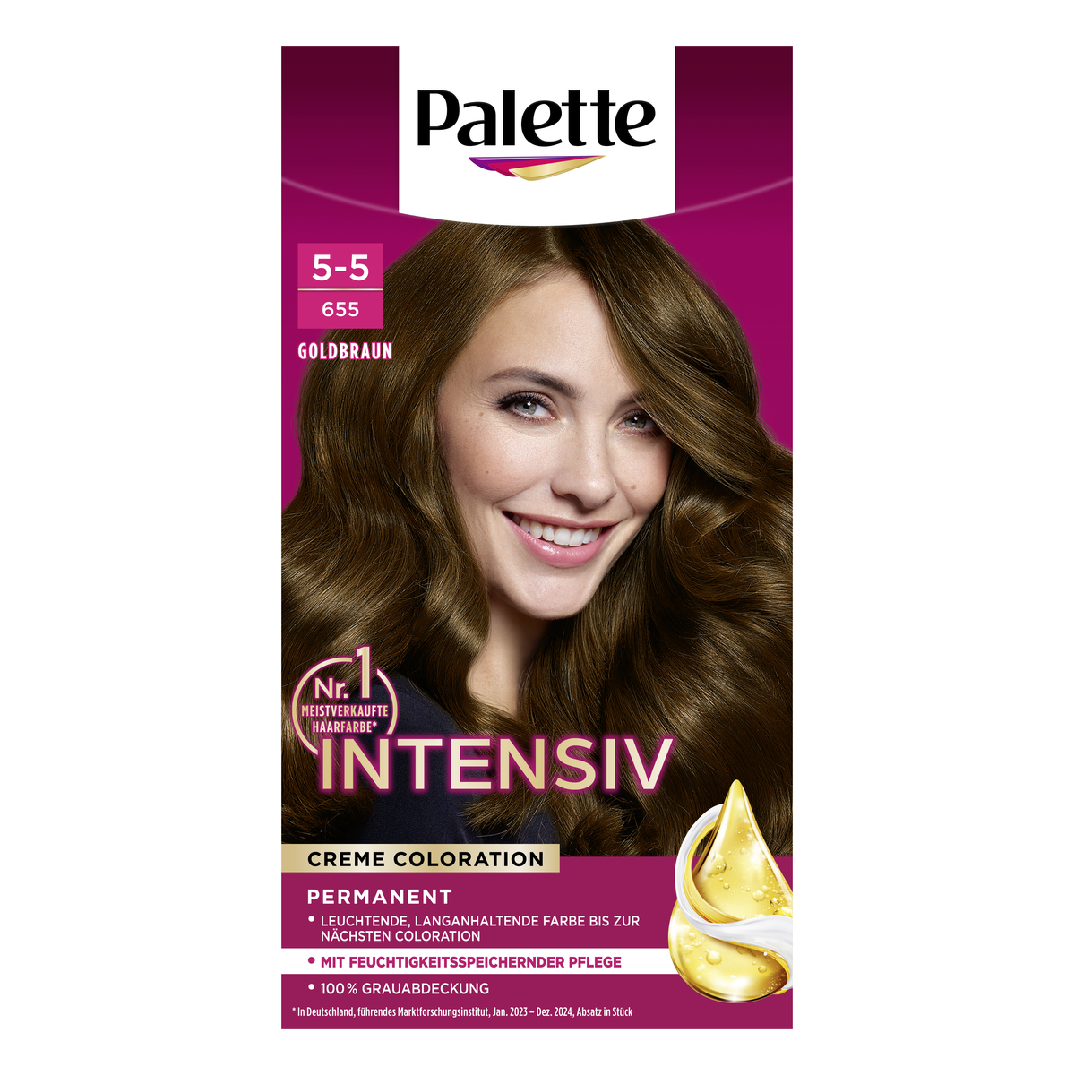Palette Intensiv Creme Coloration Goldbraun 5-5/655