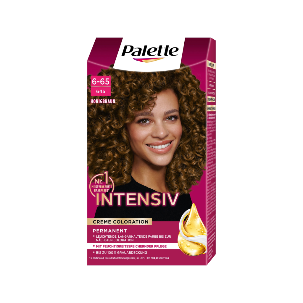 Palette Intensiv Creme Coloration Honigbraun 6-65/645