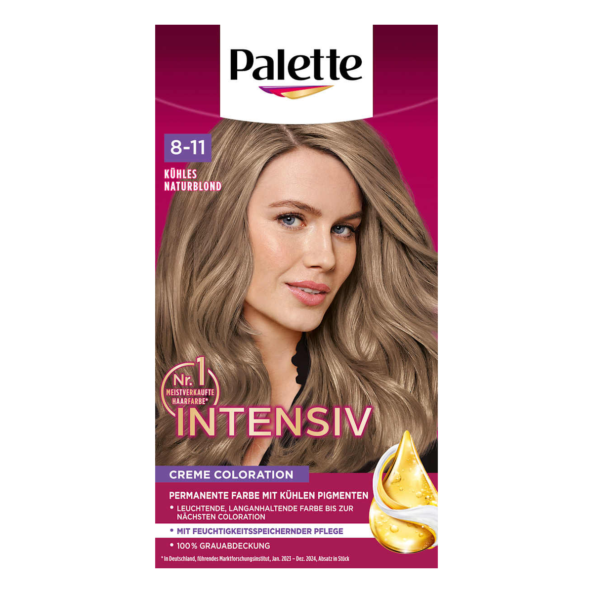 Palette Intensiv Creme Coloration Kühles Naturblond 8-11