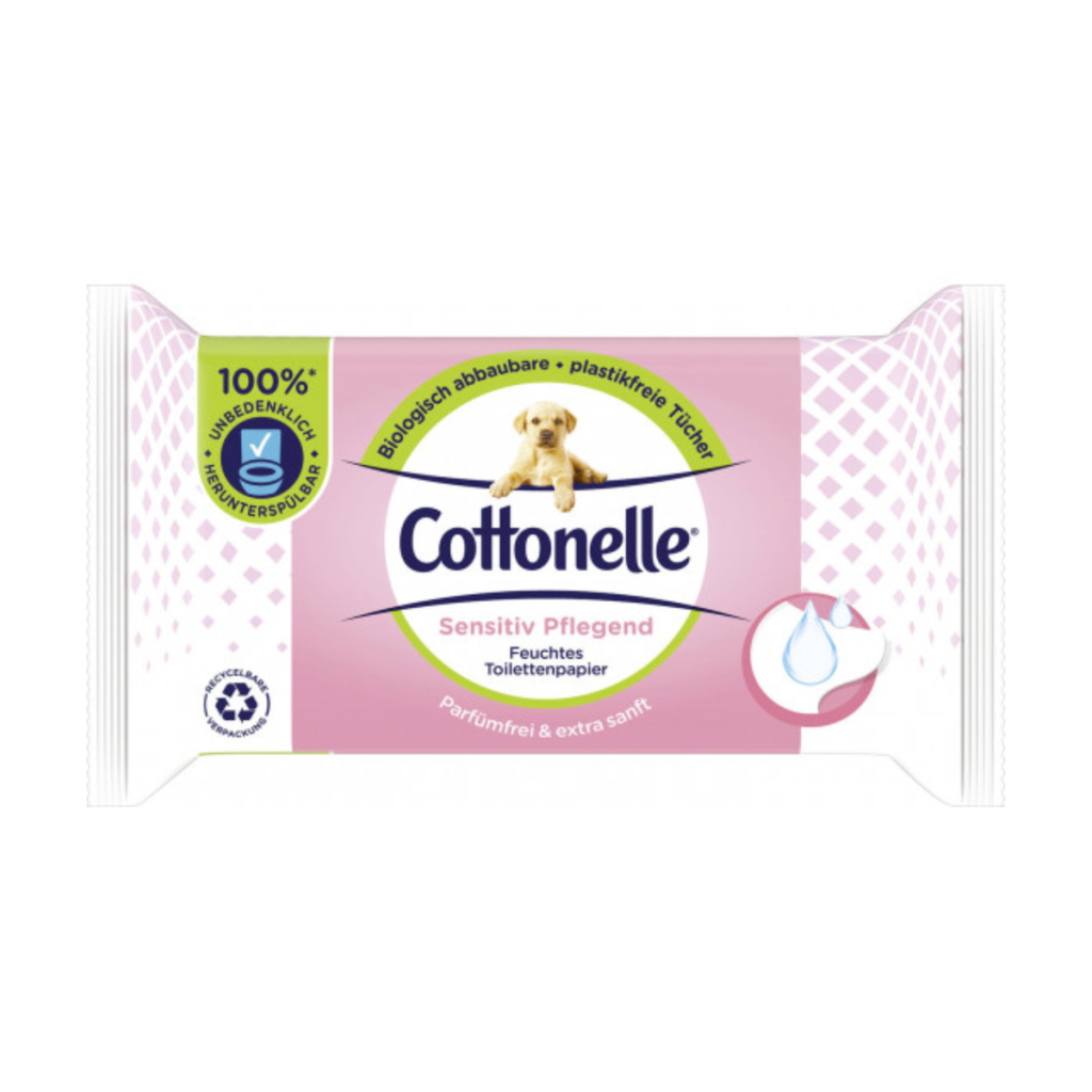 Cottonelle Feuchtes Toilettenpapier Sensitiv Pflegend Extra sanft&parfümfrei 42ST