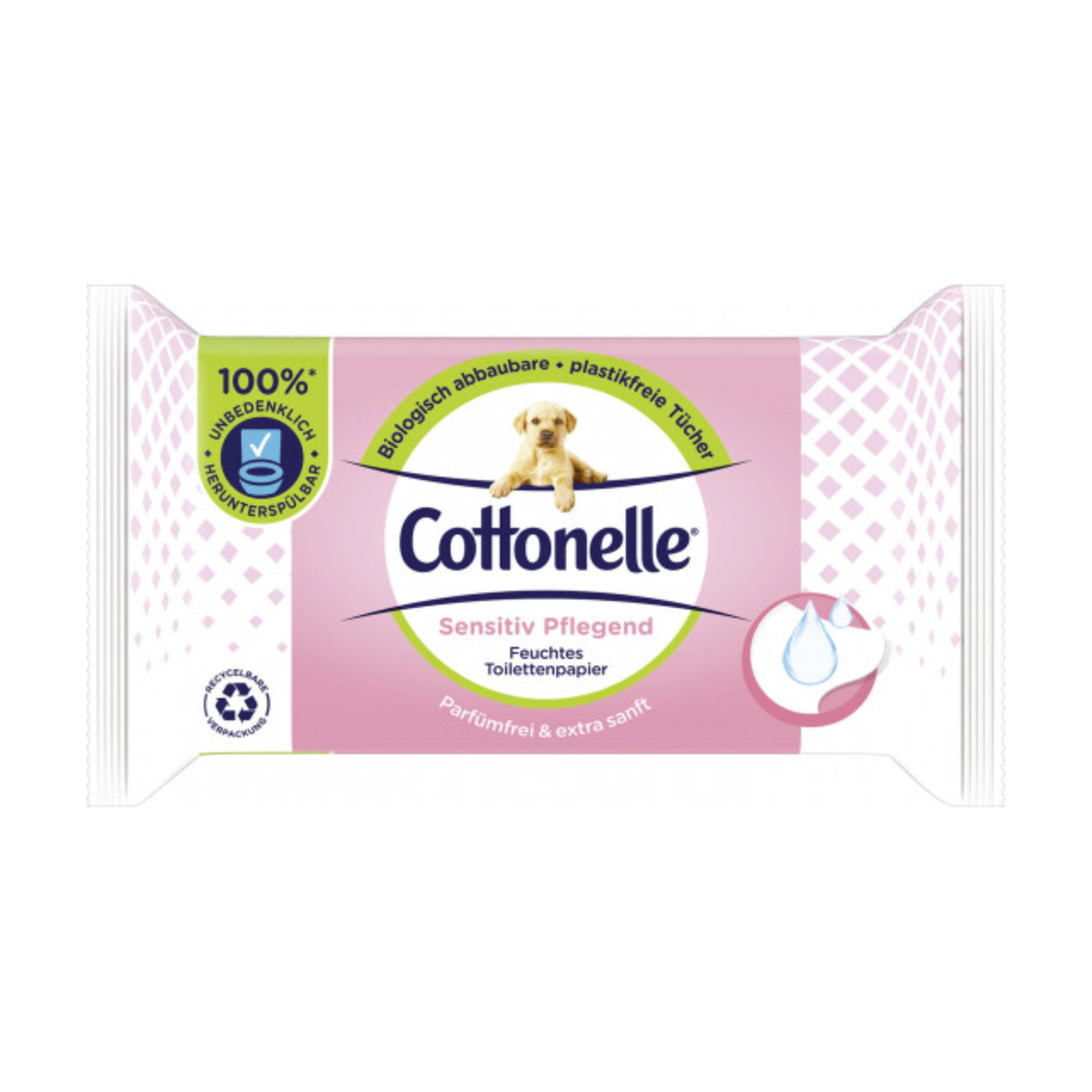 Cottonelle Feuchtes Toilettenpapier Sensitiv Pflegend Extra sanft&parfümfrei 42ST