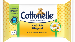 Cottonelle Feuchtes Toilettenpapier Natürlich Pflegend Kamille&Aloe Vera 42ST