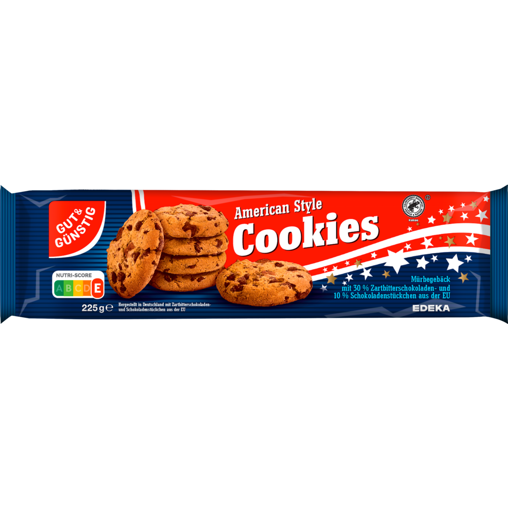 GUT&GÜNSTIG Cookies American Style Classic 225g
