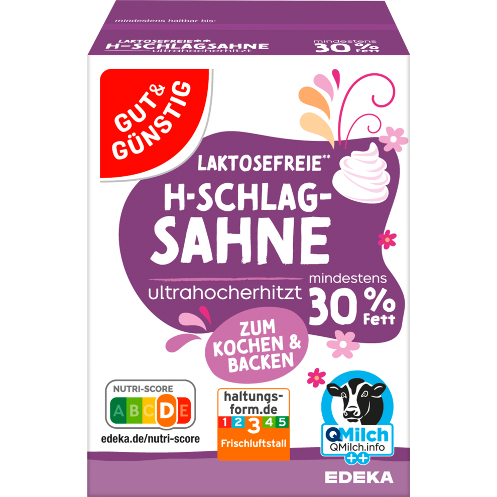 GUT&GÜNSTIG H-Sahne laktosefrei 30% 200g VLOG