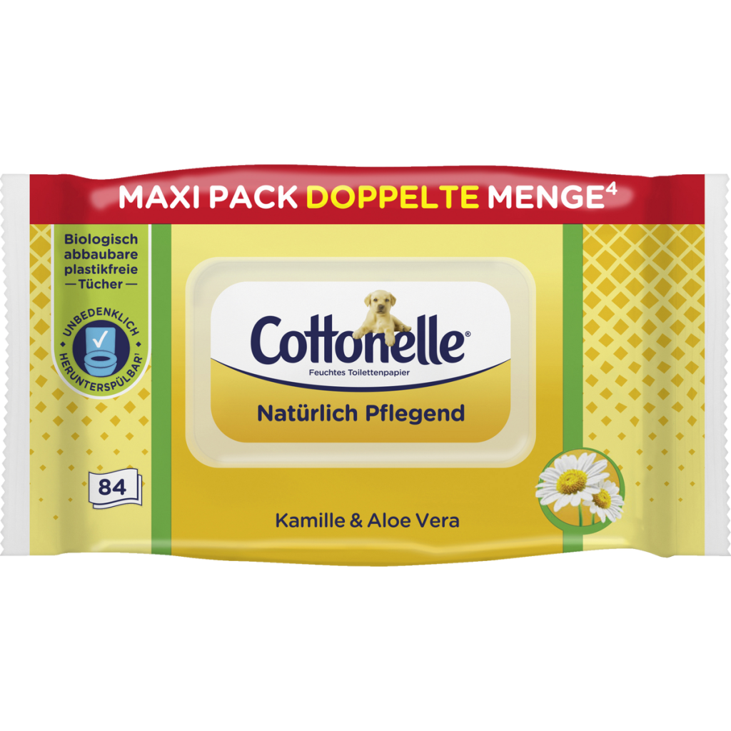 Cottonelle Feuchtes Toilettenpapier Natürlich Pflegend Maxi Pack 84ST