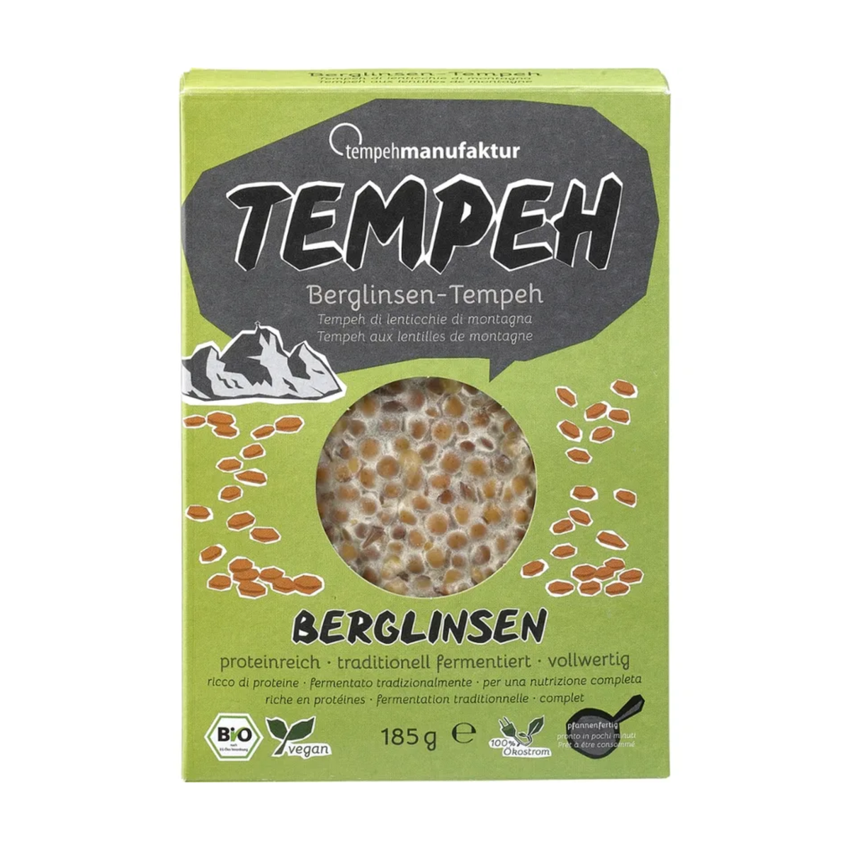 Bio Tempehmanufaktur Berglinsen Tempeh 185g
