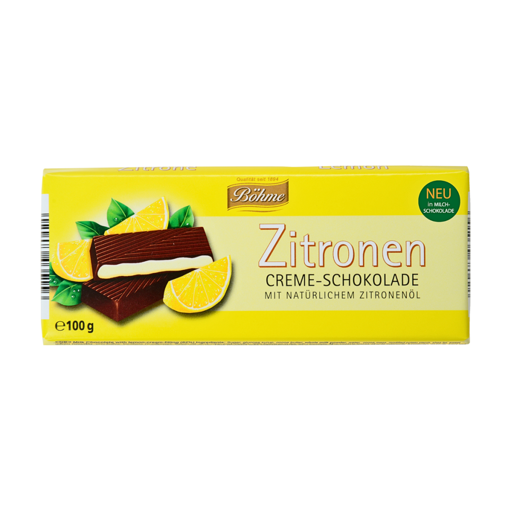 Böhme Creme-Schokolade Zitrone 100g