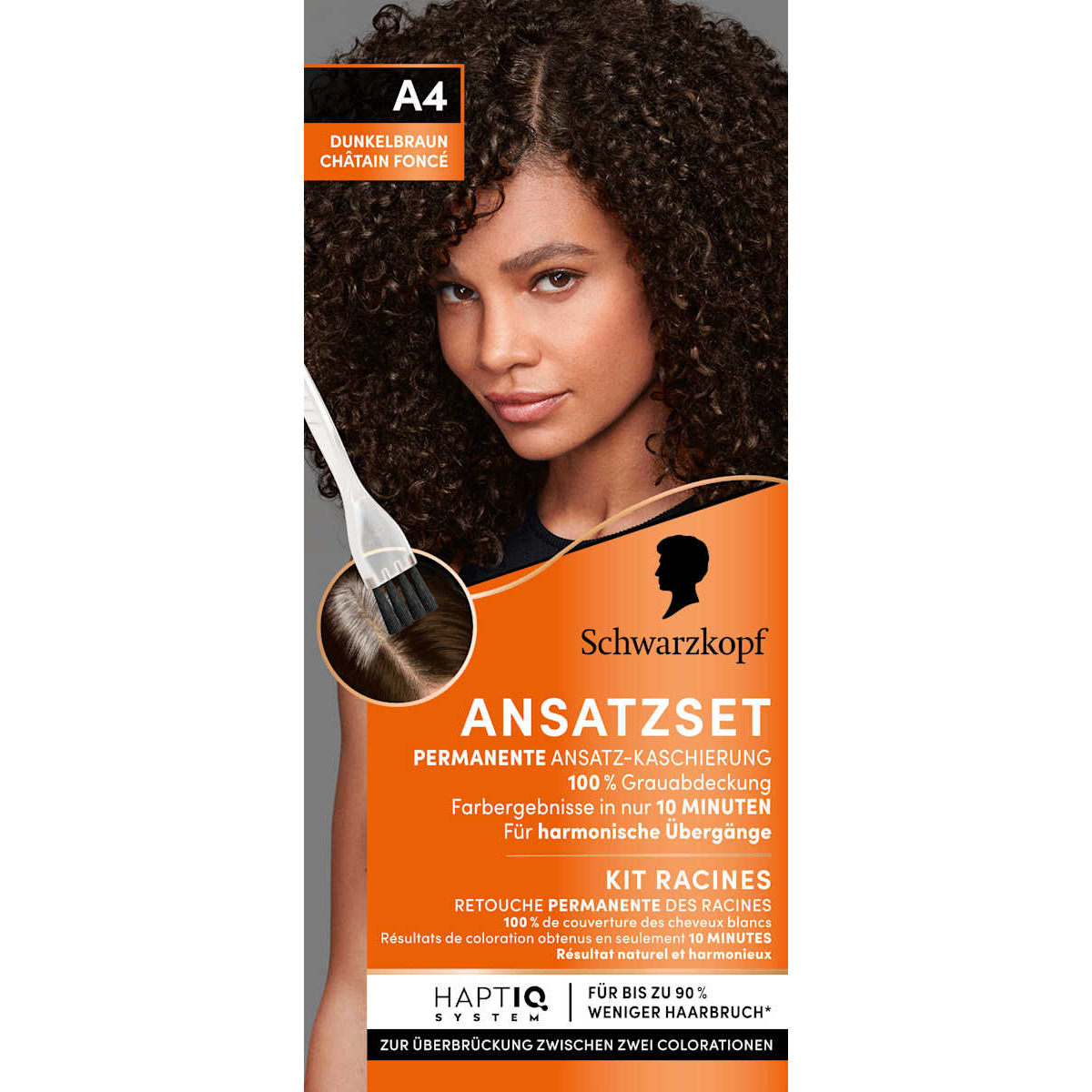 Schwarzkopf Ansatzset Ansatz-Kaschierung dunkelbraun A4