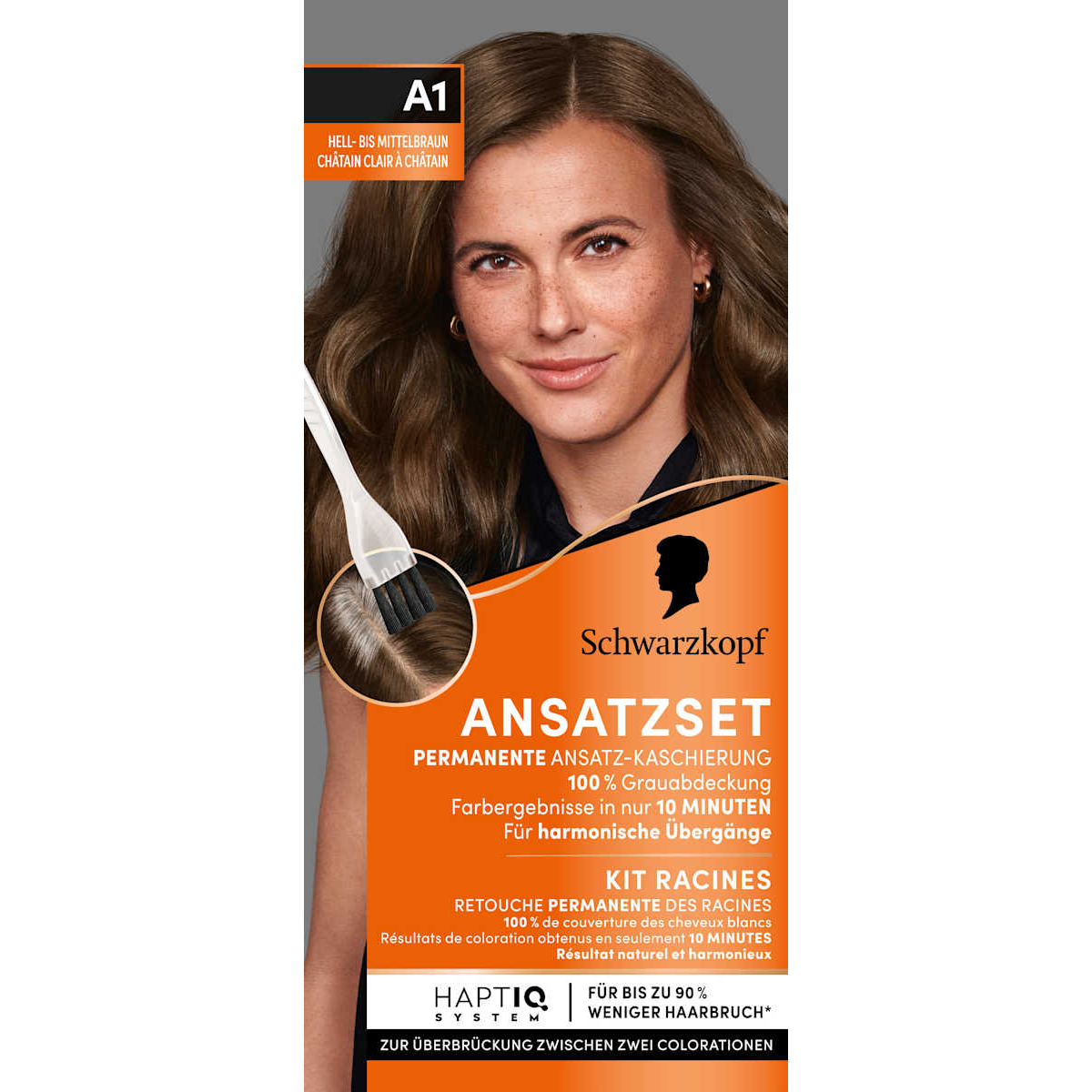 Schwarzkopf Ansatzset Ansatz-Kaschierung hell-bis mittelbraun A1