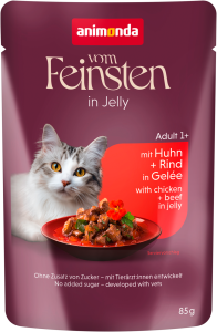 Animonda Vom Feinsten Adult Raffinesse in Gelee reich an Huhn mit Rind 85g