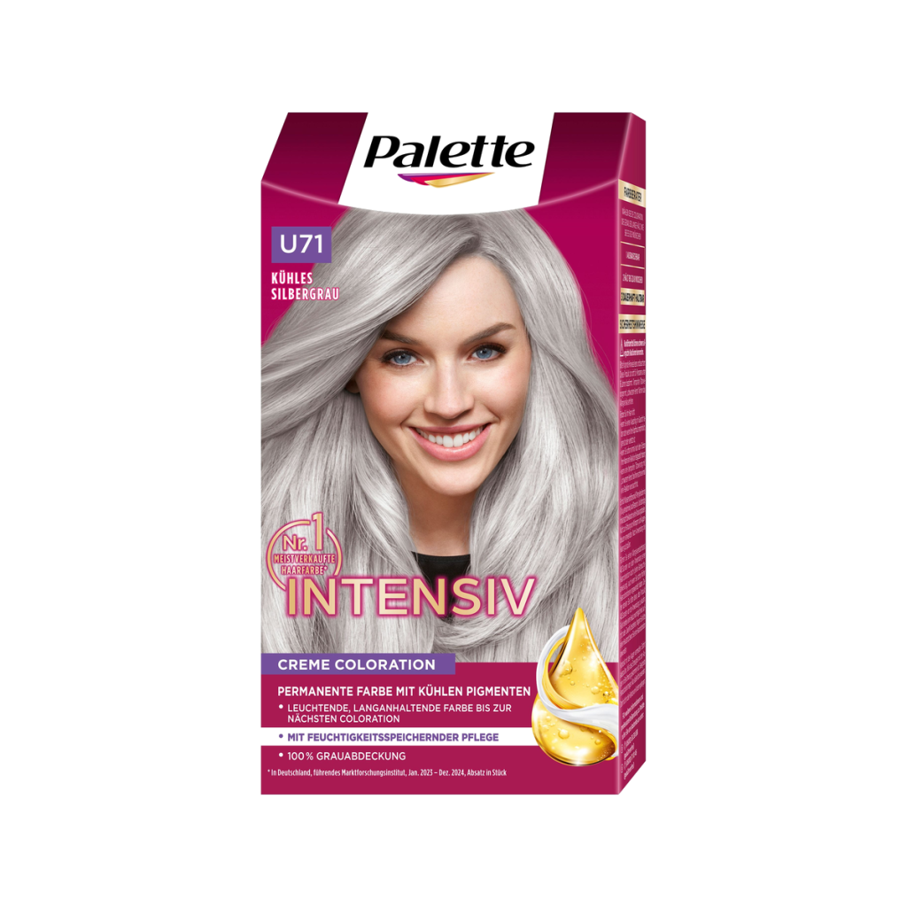 Palette Intensiv Creme Coloration Kühles Silbergrau U71