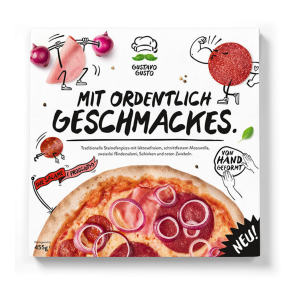 Gustavo Gusto Pizza Due Salame e Prosciutto 455g