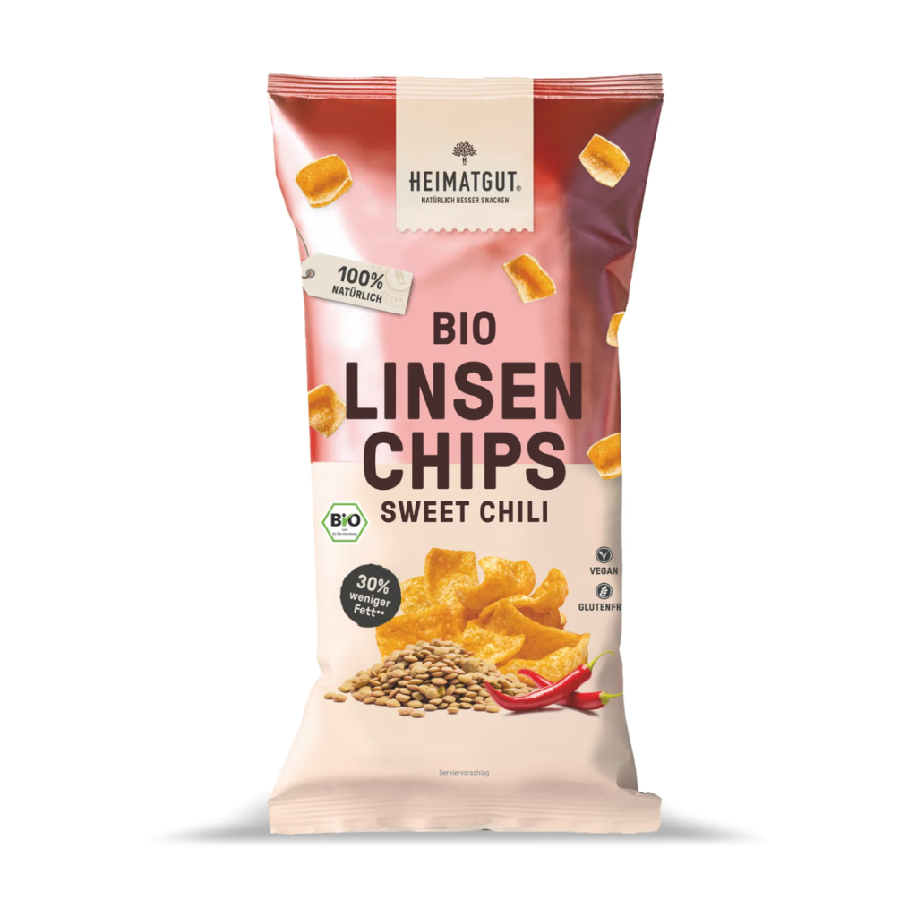 Bio Heimatgut Linsen Chips Sweet Chili 75g