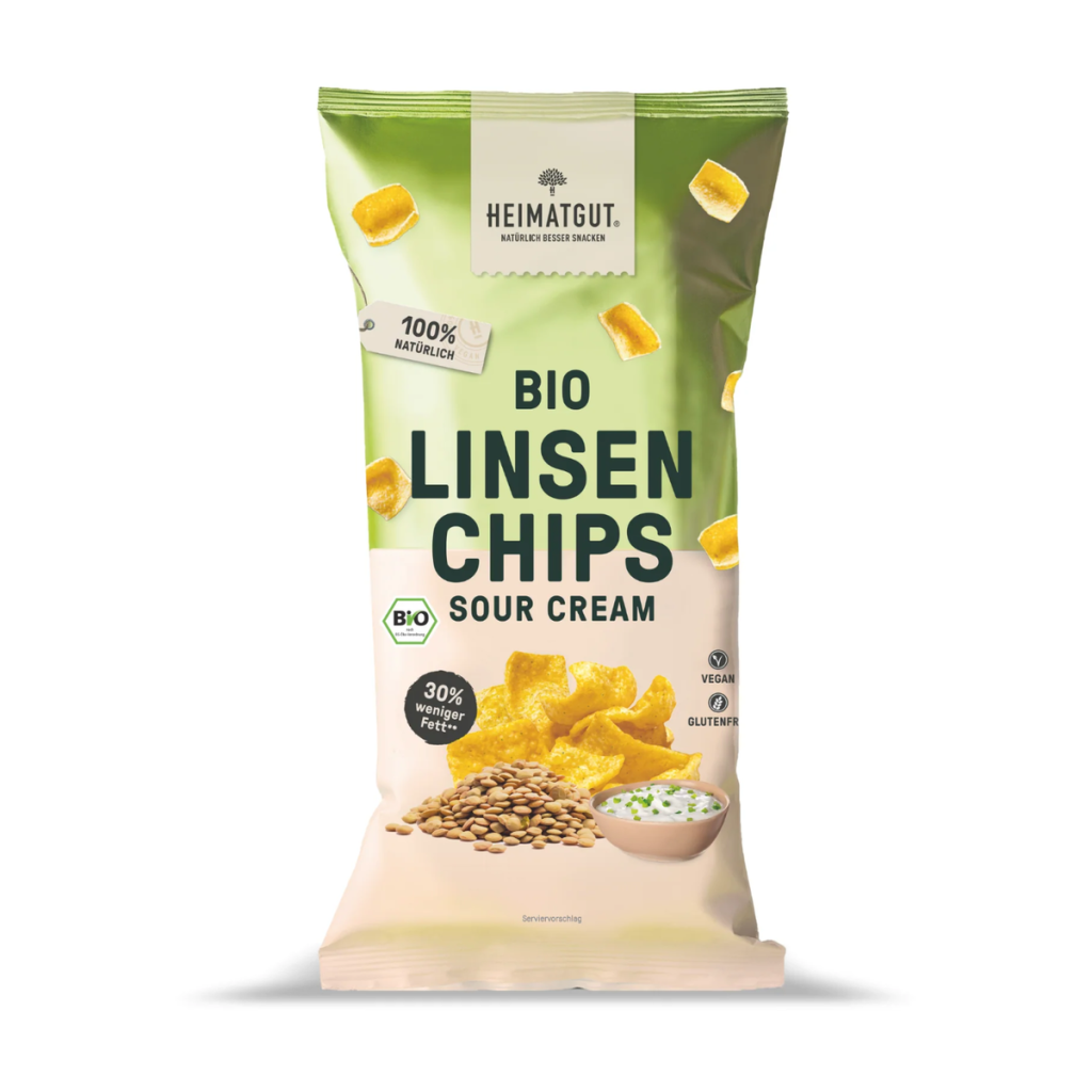 Bio Heimatgut Linsen Chips Sour Cream Style 75g
