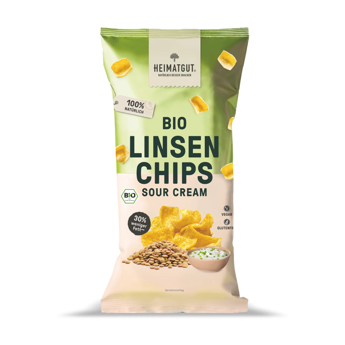 Bio Heimatgut Linsen Chips Sour Cream Style 75g